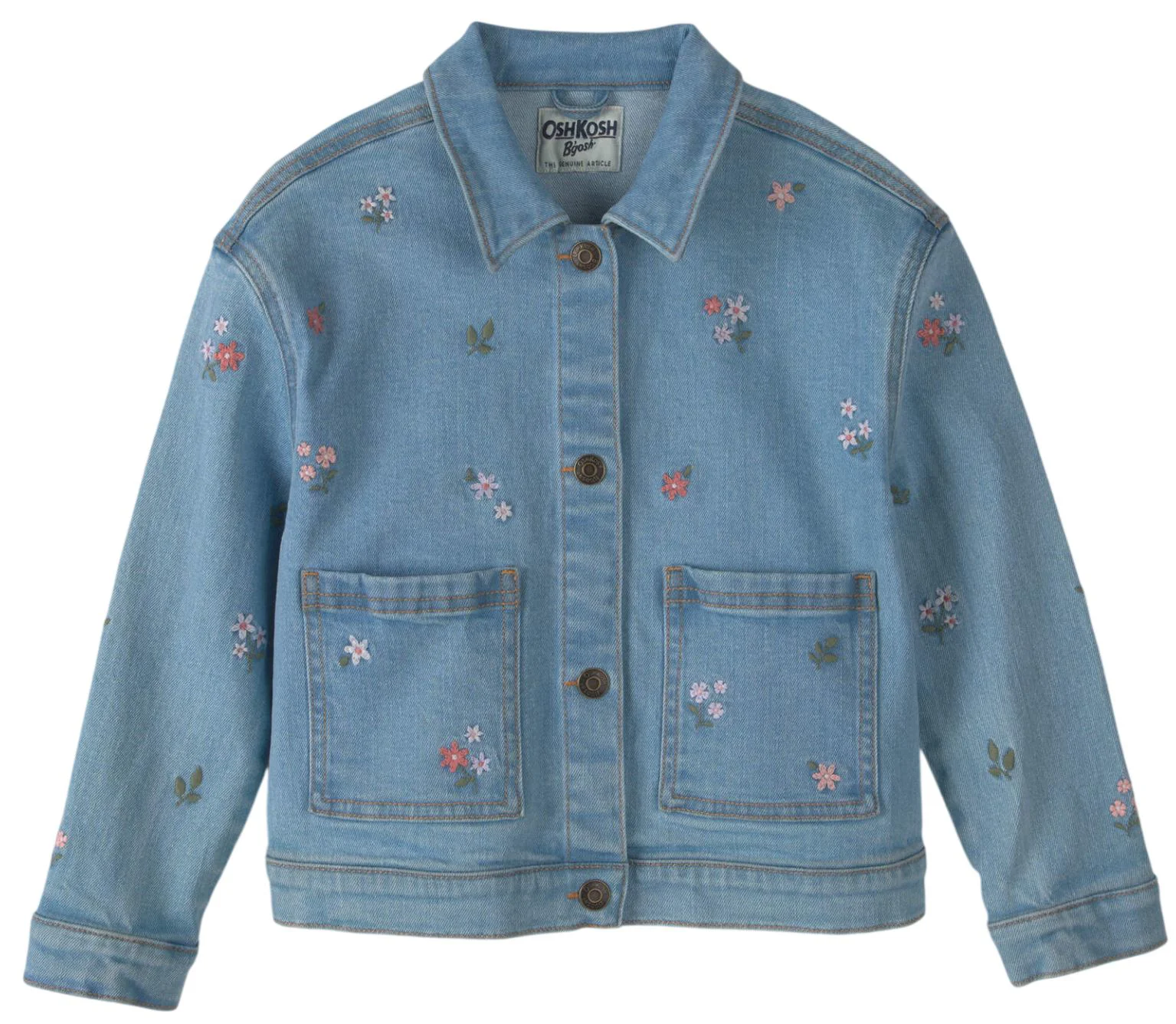 image for OshKosh Jacheta din denim cu broderie florala foto