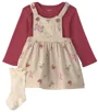 Carter's Set 3 piese Burgundy - salopeta tip rochita, body si o pereche de sosete foto