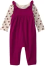 Carter's Set 2 piese Maroon - salopeta lunga si bluza foto
