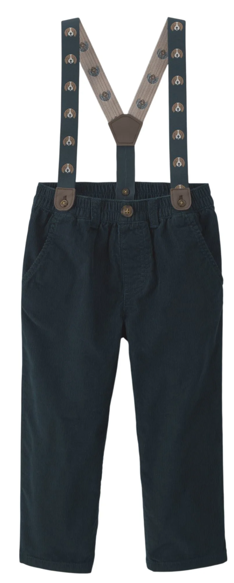 Carter's Pantaloni din catifea cu bretele Navy foto