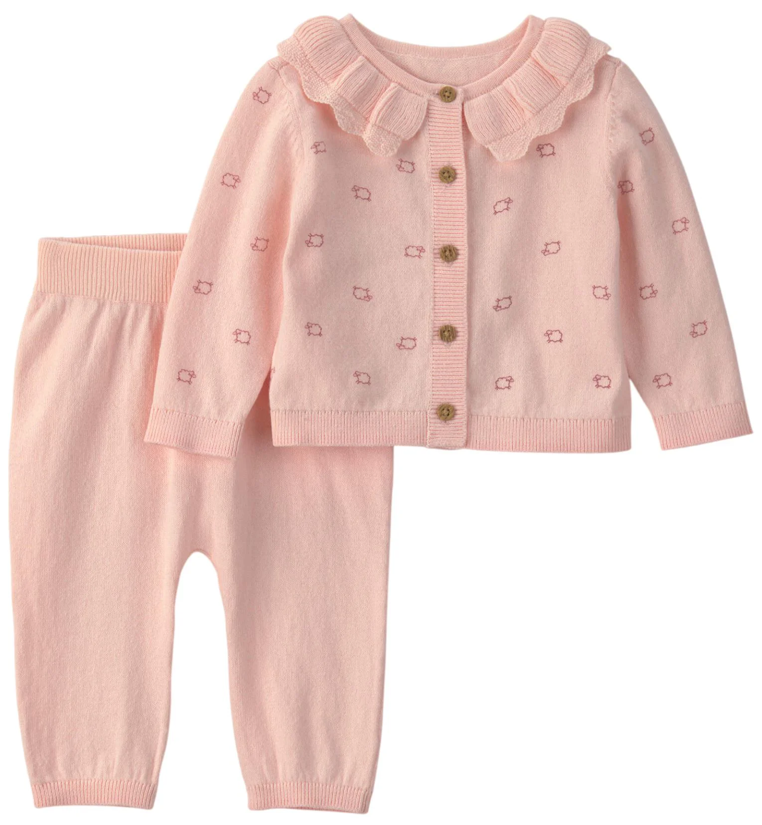 Carter's Set 2 piese Sheep - cardigan si pantaloni foto