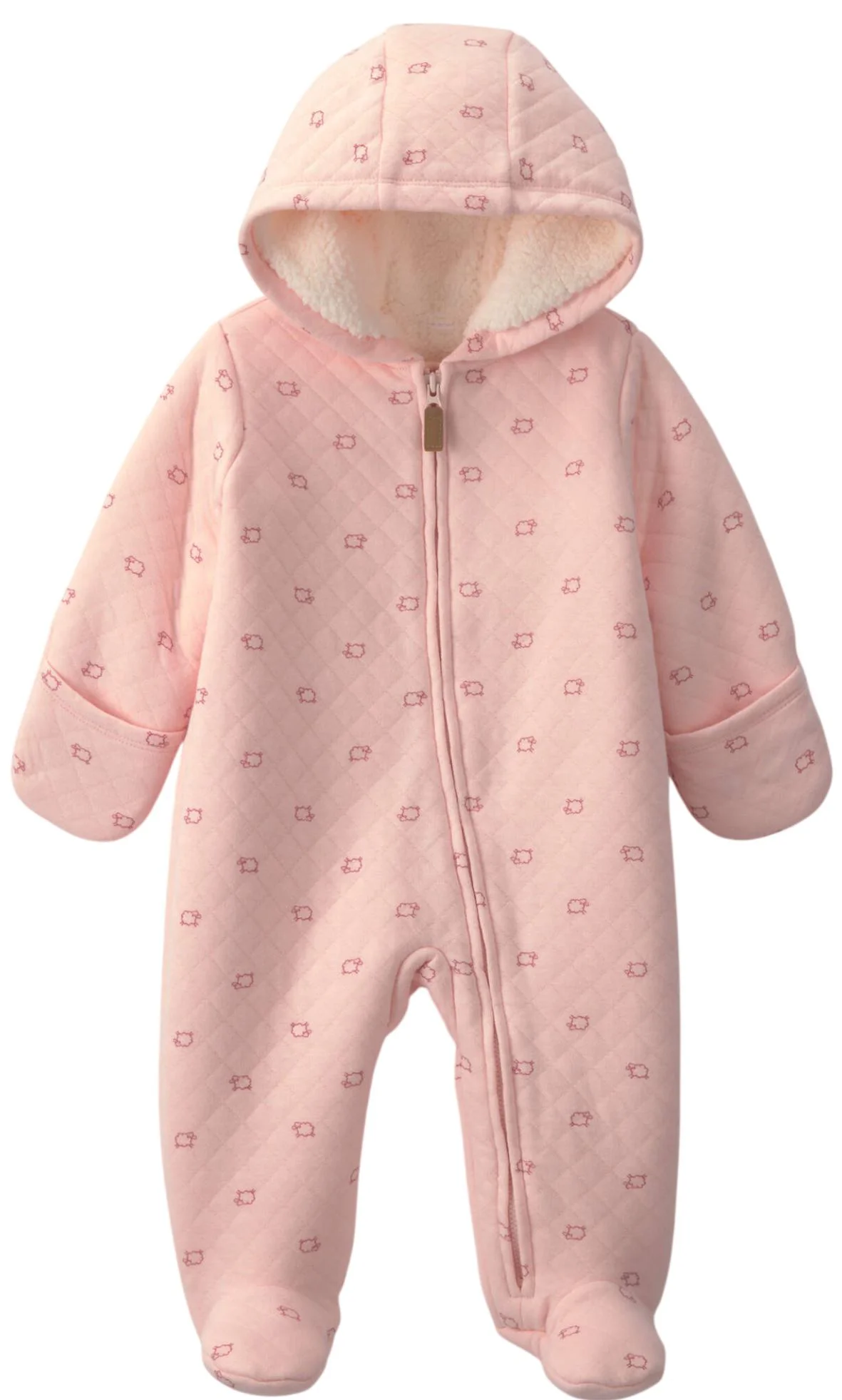 Carter's Salopeta groasa cu gluga Pink Sheep foto