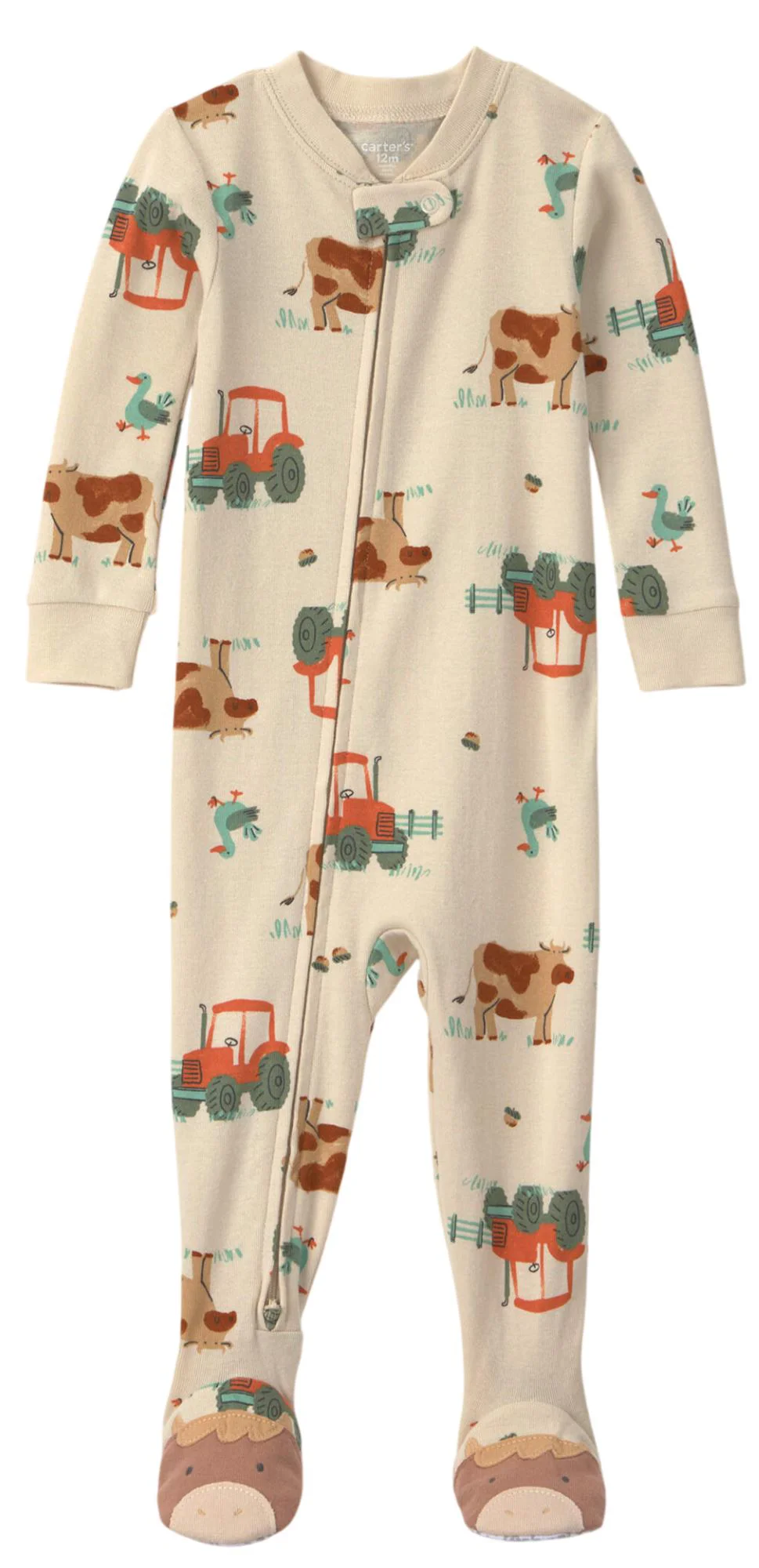 Carter's Pijama cu talpa din bumbac Farm Print foto