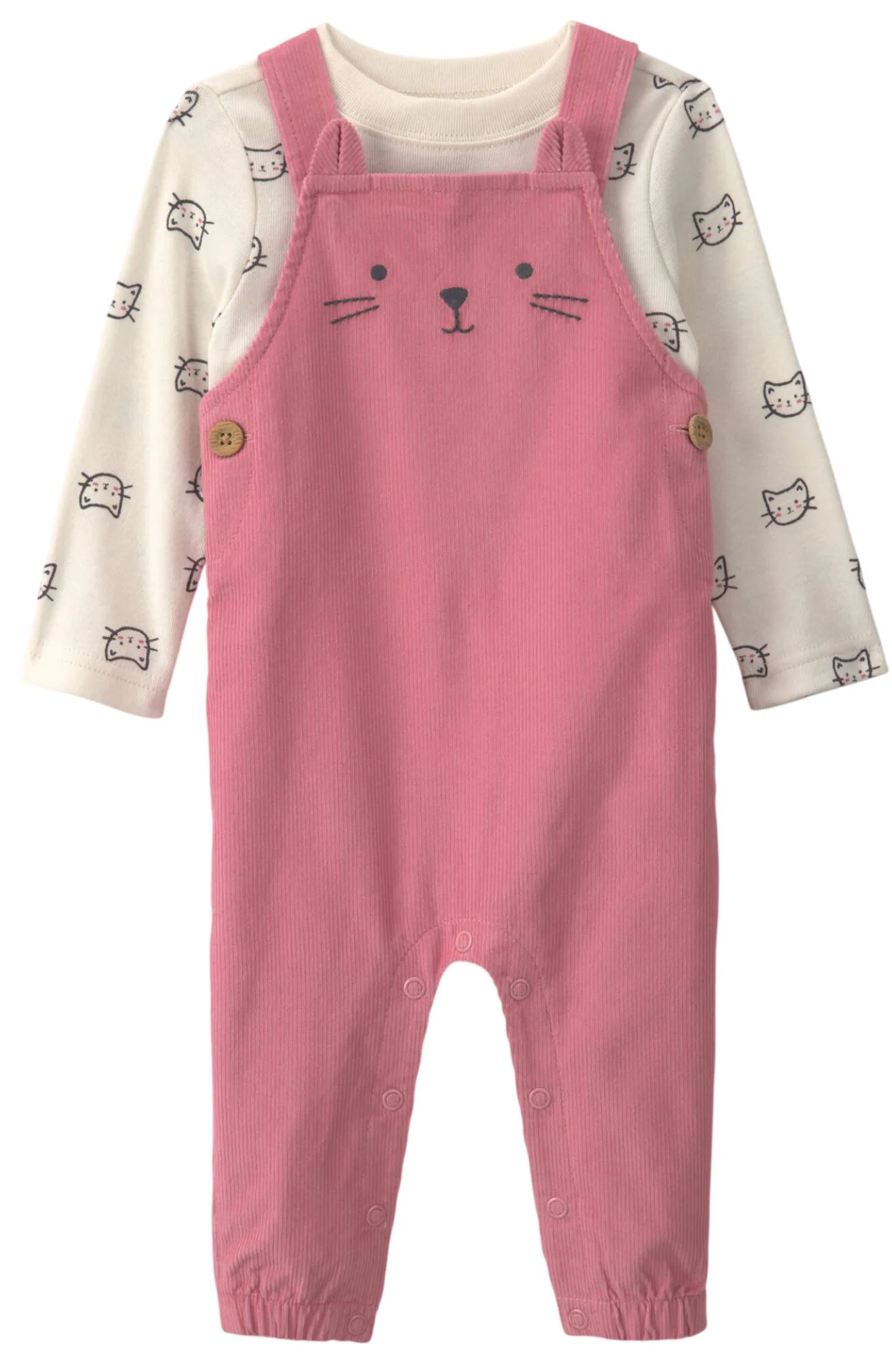 Carter's Set 2 piese Kitty - salopeta lunga si bluza foto
