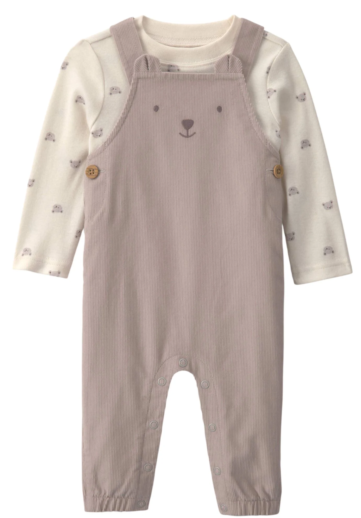 Carter's Set 2 piese Teddy - salopeta lunga si bluza foto