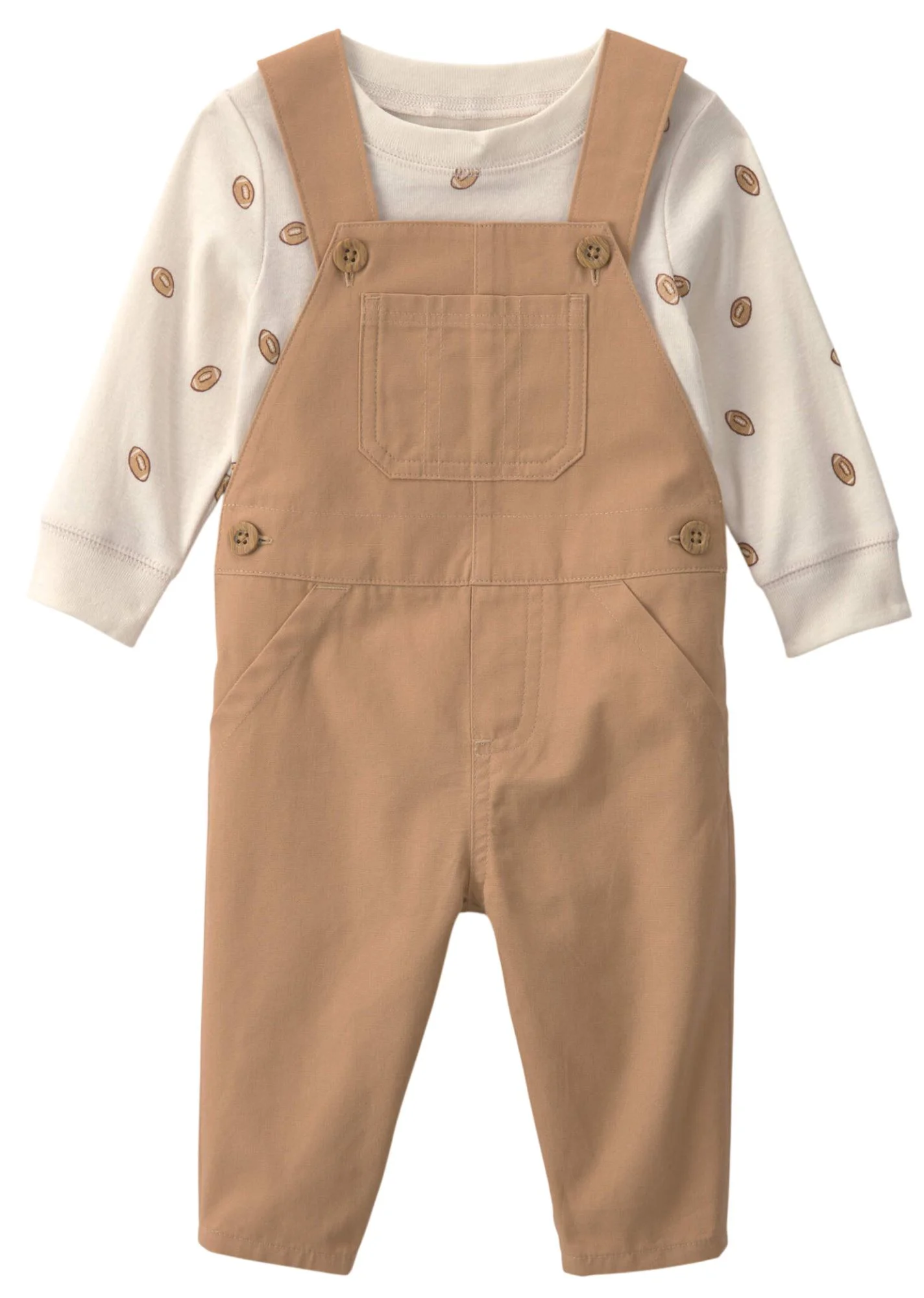 Carter's Set 2 piese Football - salopeta lunga si bluza foto