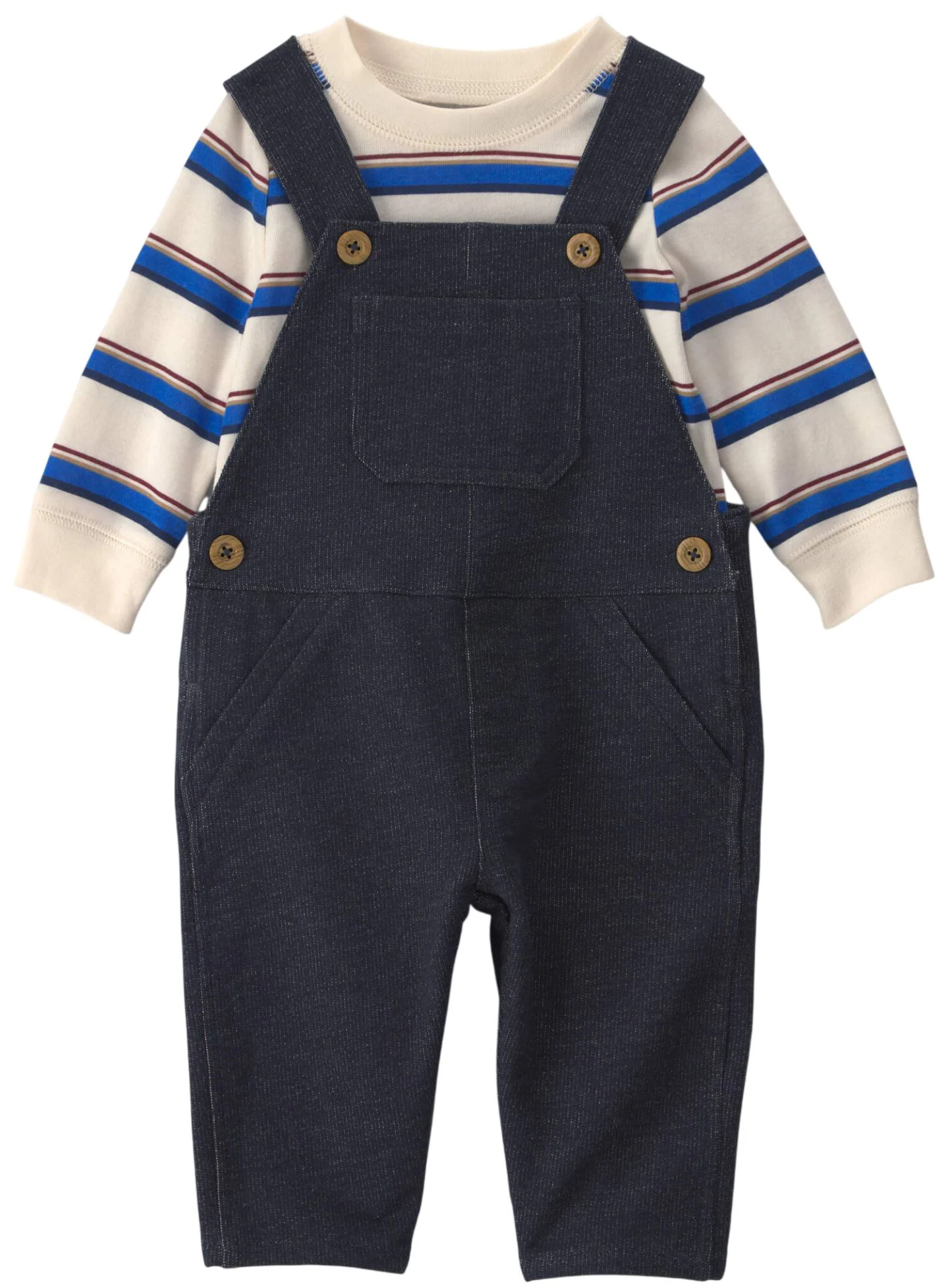 Carter's Set 2 piese Stripes - salopeta lunga si bluza foto