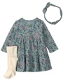 Carter's Set 3 piese Floral - rochita, dresuri si bentita foto