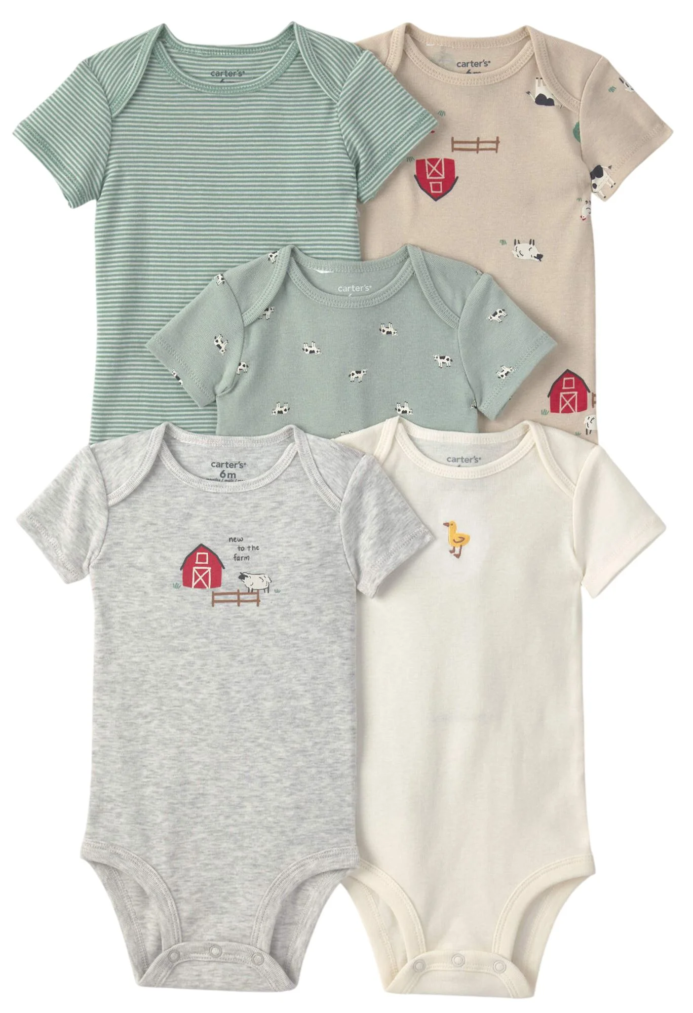 Carter's Set 5 body cu maneca scurta Farm foto