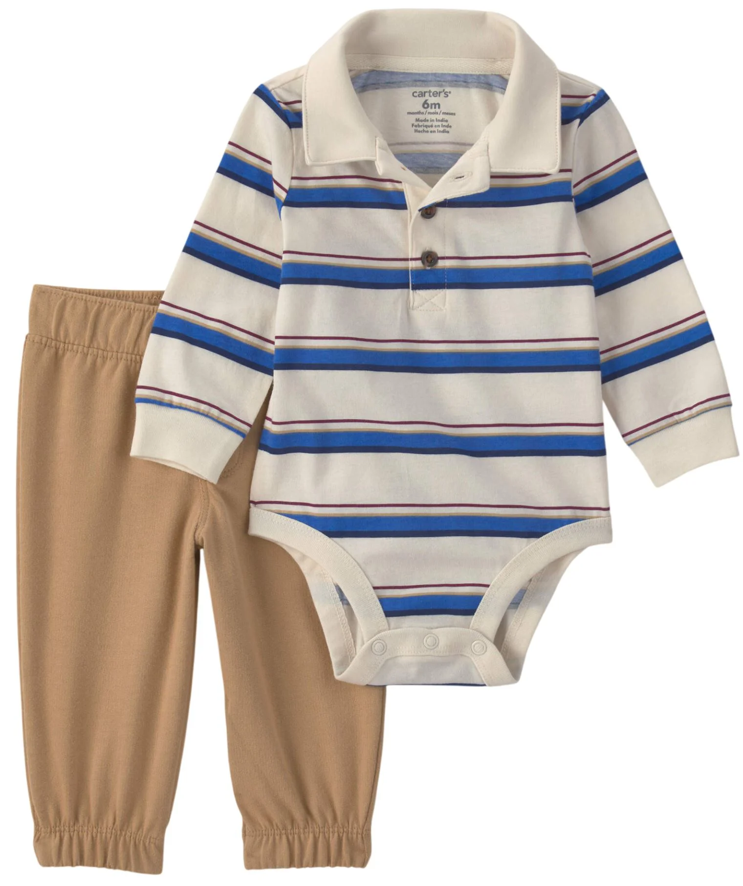 Carter's Set 2 piese Blue Stripes - body si pantaloni foto
