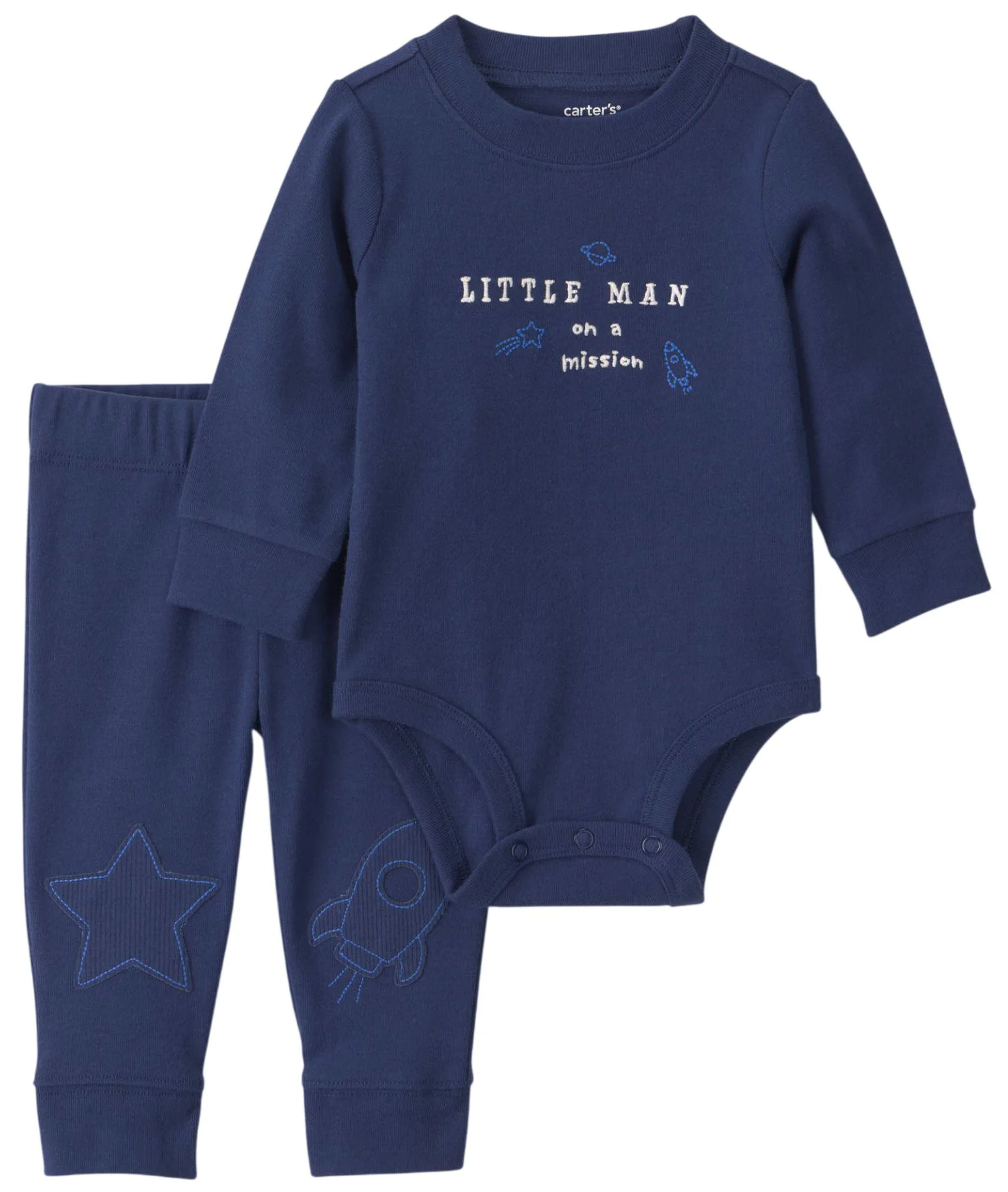 Carter's Set 2 piese Little Man on a Mission - body si pantaloni foto