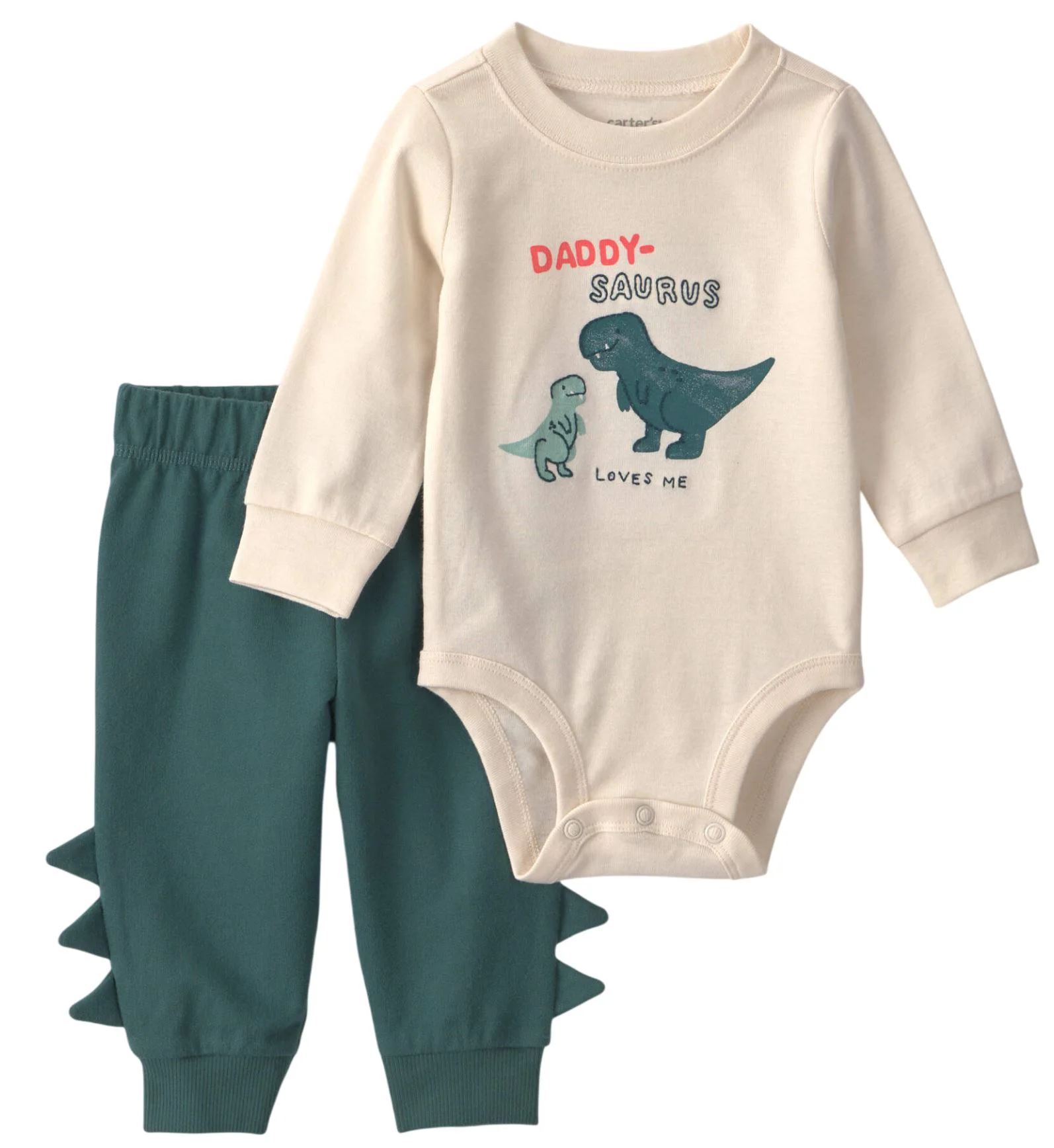 Carter's Set 2 piese Daddy-saurus Loves Me - body si pantaloni foto