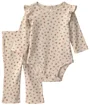 Carter's Set 2 piese Tiny Flowers - body si pantaloni foto