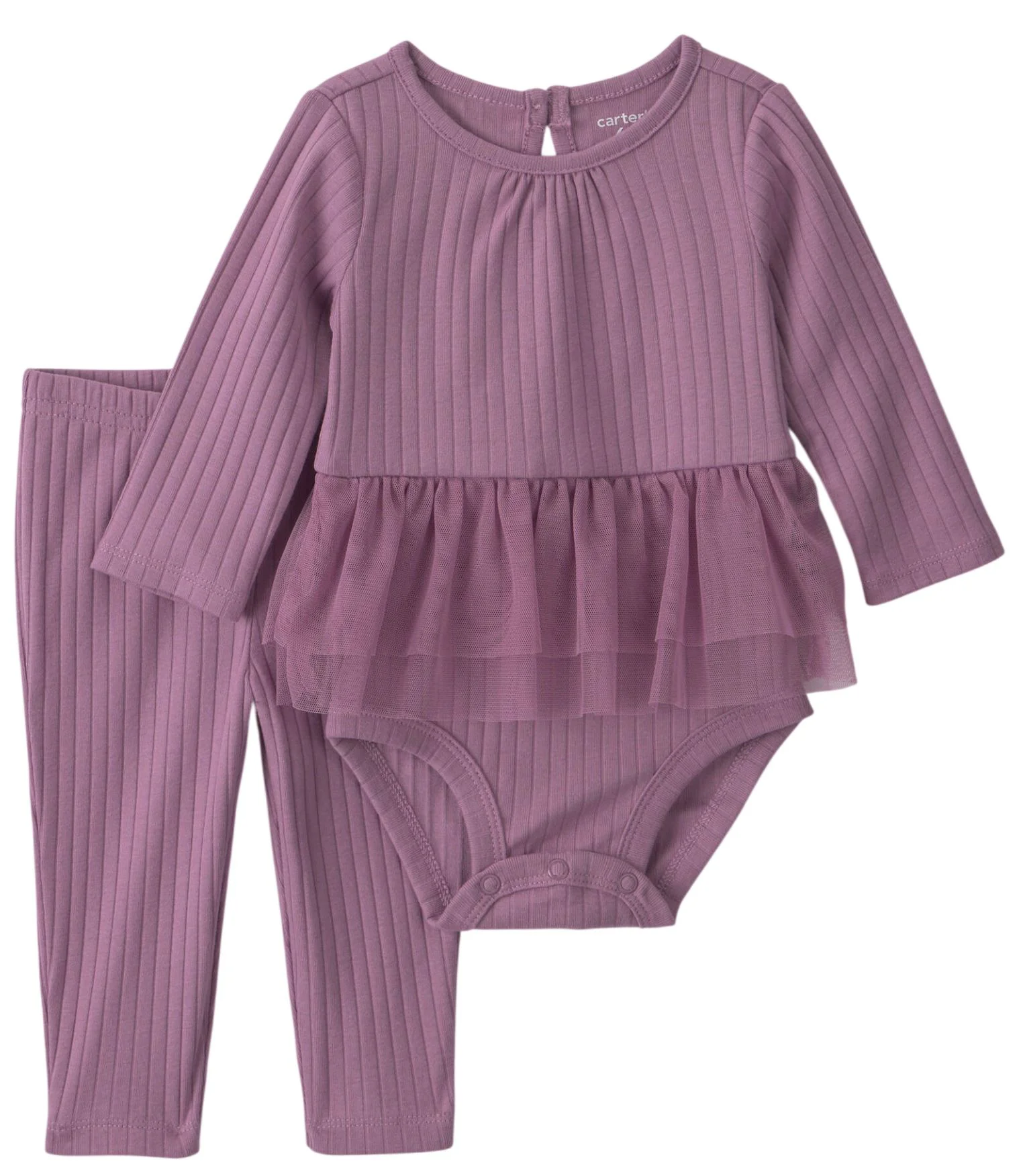 Carter's Set 2 piese Purple - body cu tul si pantaloni foto