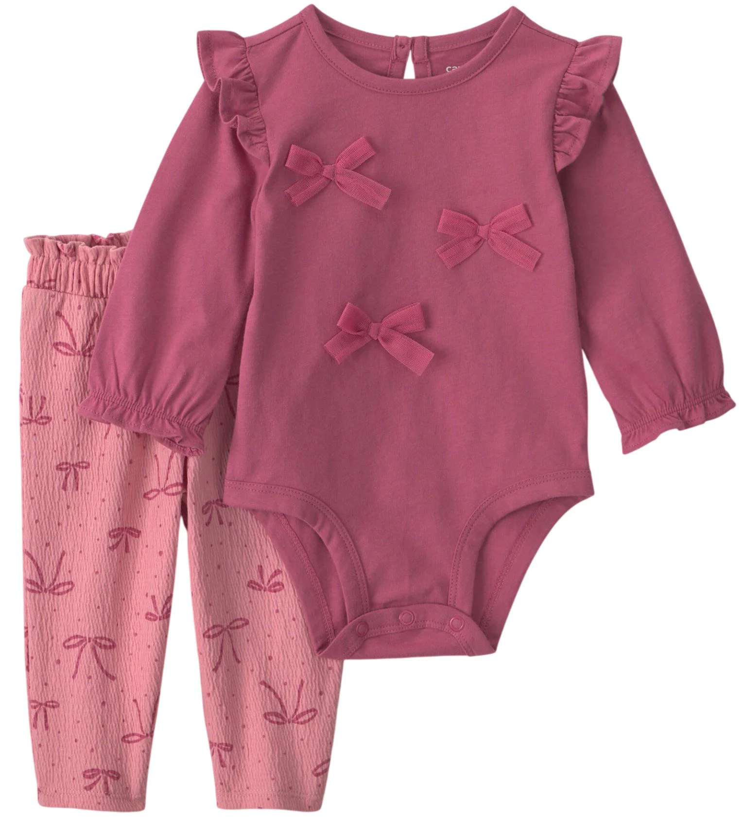 Carter's Set 2 piese Bows - body si pantaloni foto