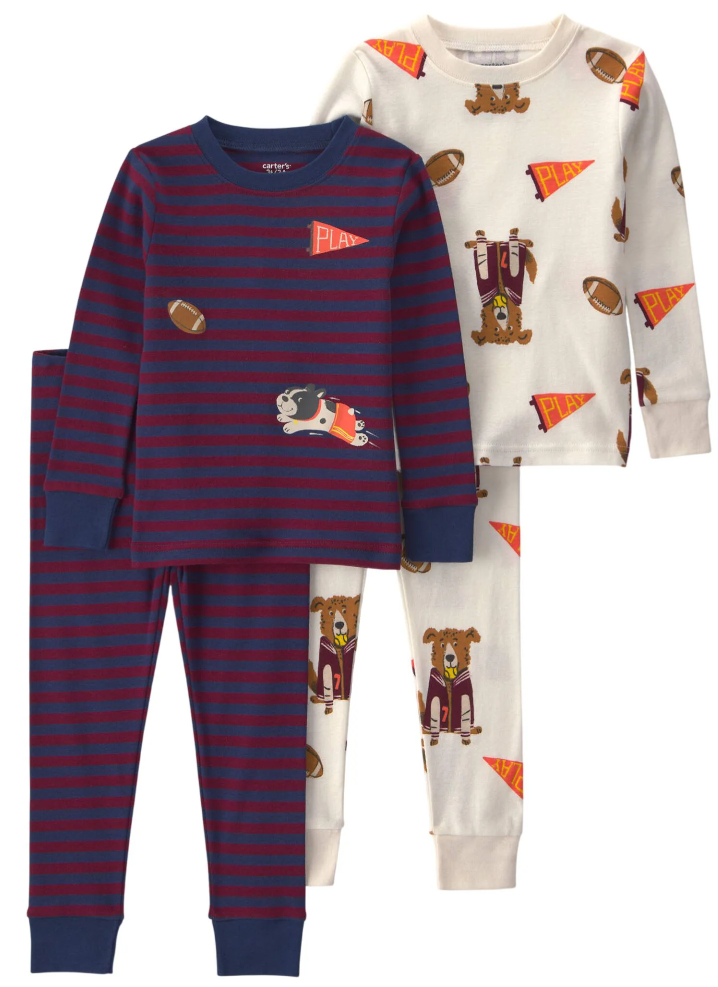 Carter's Set 2 pijamale din bumbac Dog Print foto