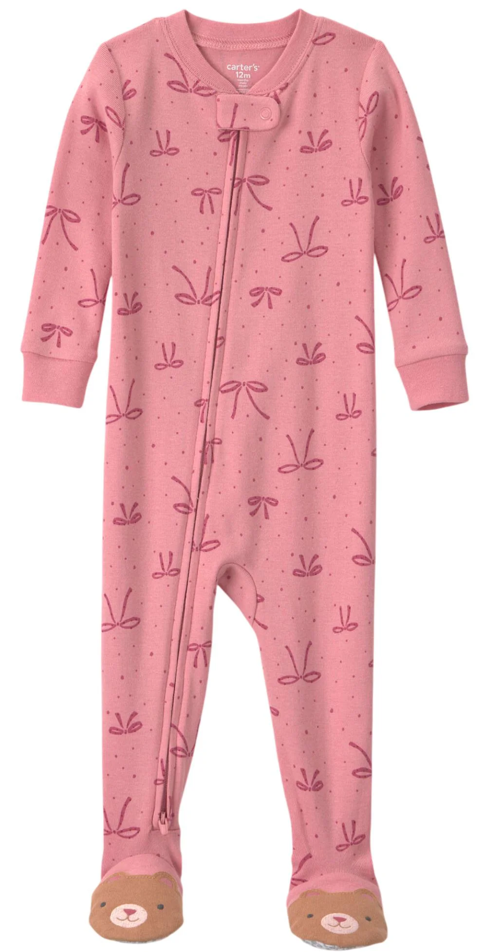 Carter's Pijama cu talpa din bumbac Teddy Bows foto