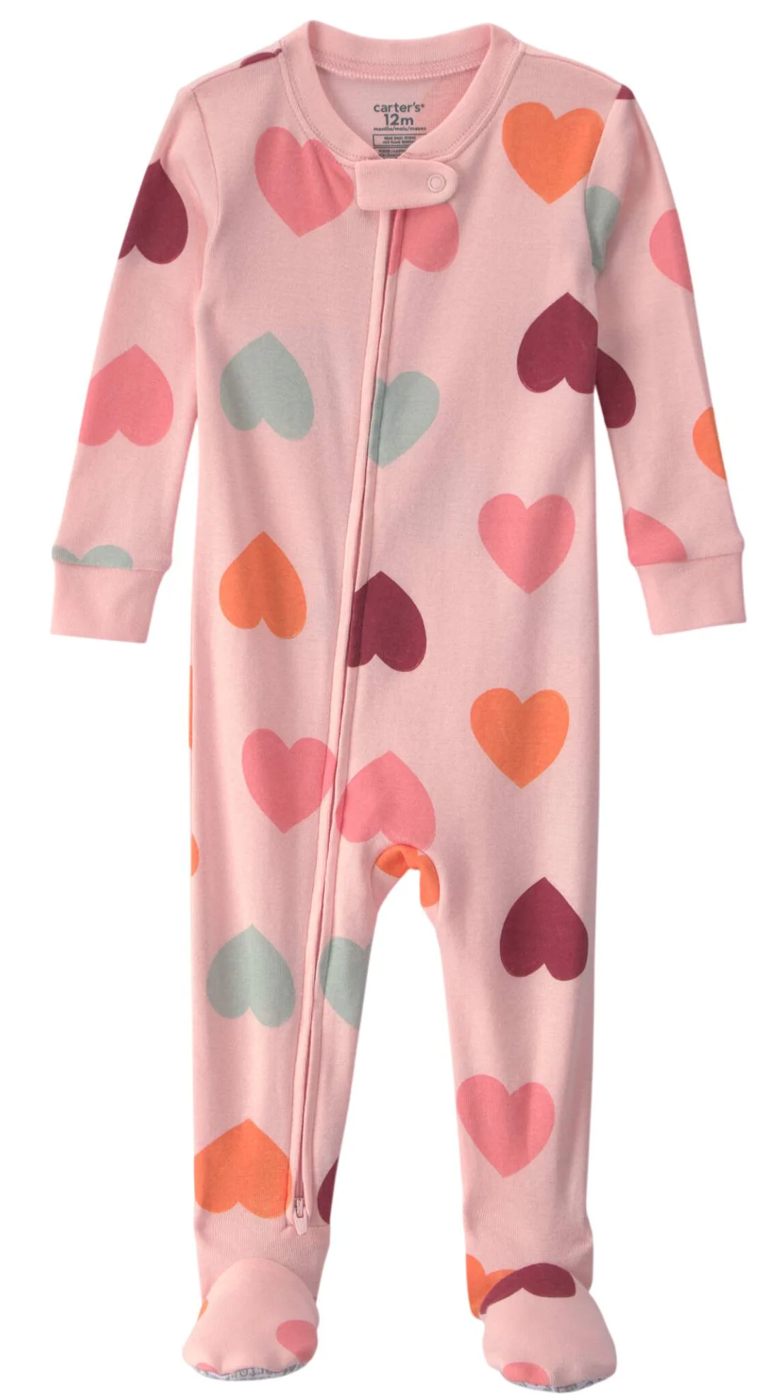 Carter's Pijama cu talpa din bumbac Pink Hearts foto