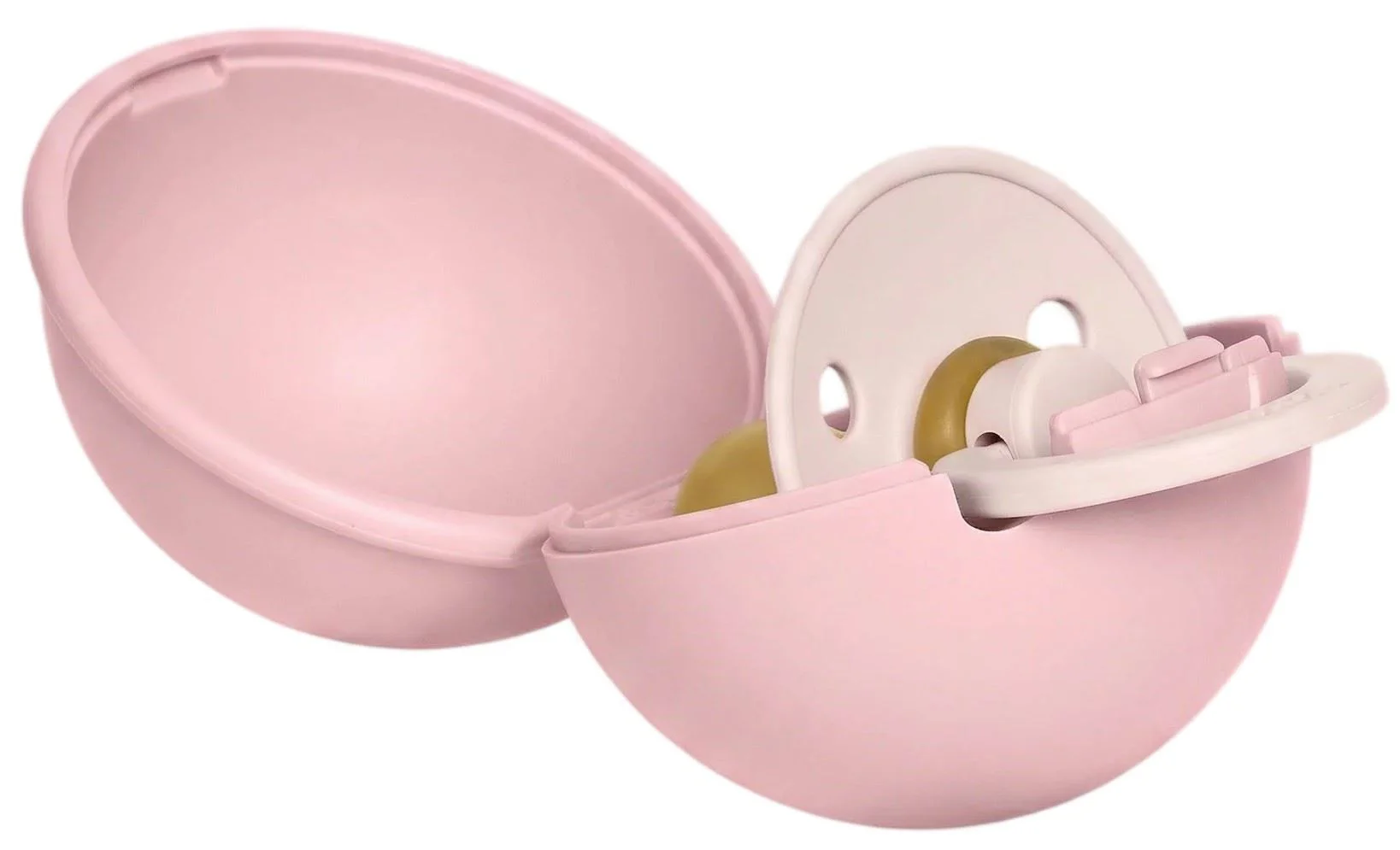 Set suzeta din latex si cutie mini BIBS Colour Petal&Baby Pink (6-18 luni) foto