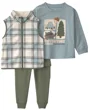Carter's Set 3 piese Adventure - vesta cu fermoar, bluza cu maneca lunga si pantaloni foto