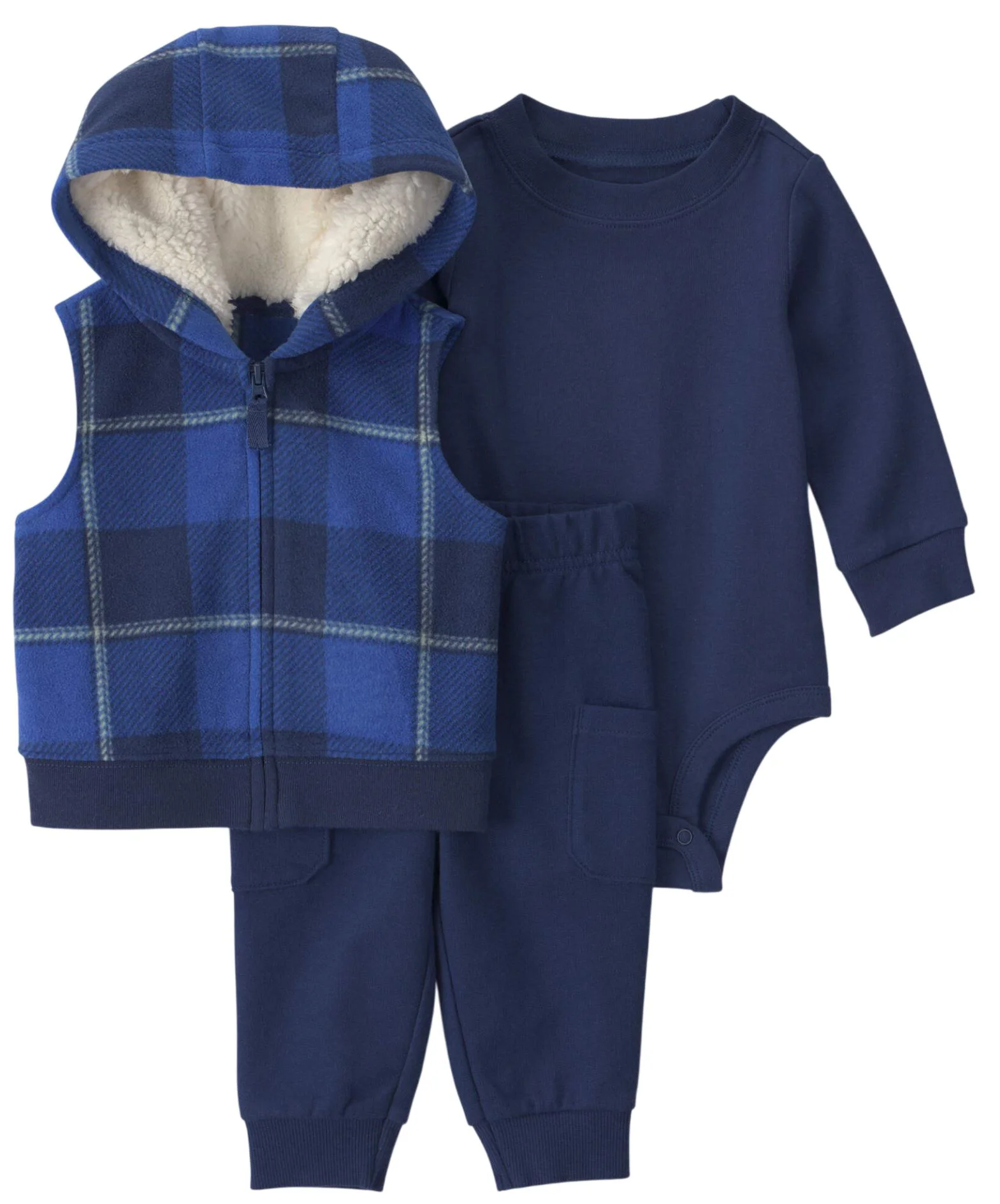 Carter's Set 3 piese Buffalo - vesta cu gluga, body si pantaloni foto