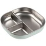 Farfurie cu 3 compartimente din inox Beaba Misty Green foto
