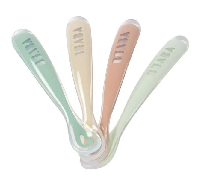 image for Set 4 lingurite ergonomice din silicon Beaba Natural (4+ luni) foto