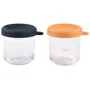 Set 2 recipiente din sticla Beaba Night Blue/Honey, 250 ml foto