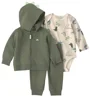 Carter's Set 3 piese Dino - vesta cu gluga, body si pantaloni foto
