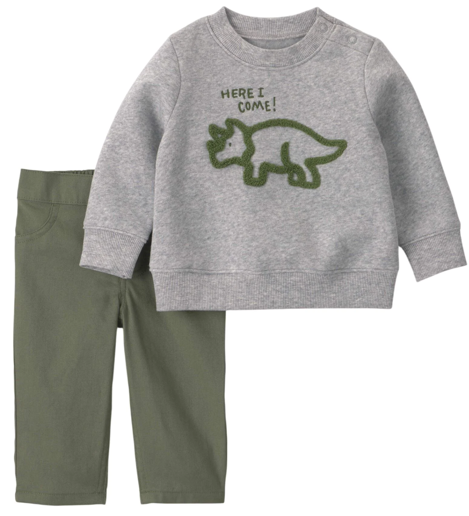Carter's Set 2 piese Dino Here I Come - hanorac si pantaloni foto