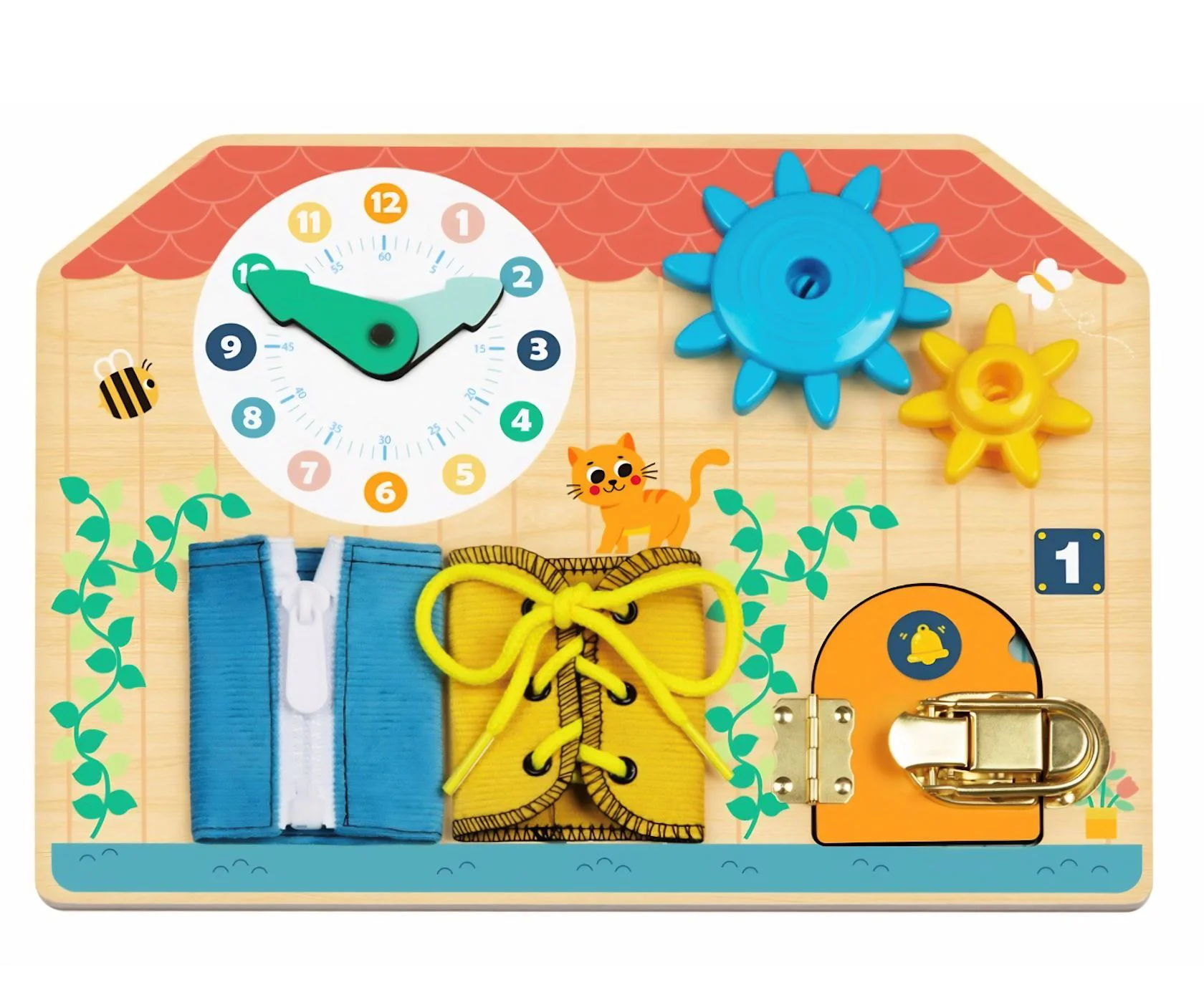 image for Jucarie de lemn Tooky Toy Casuta interactiva foto