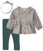 Carter's Set 3 piese Floral - bentita, bluza si colanti foto