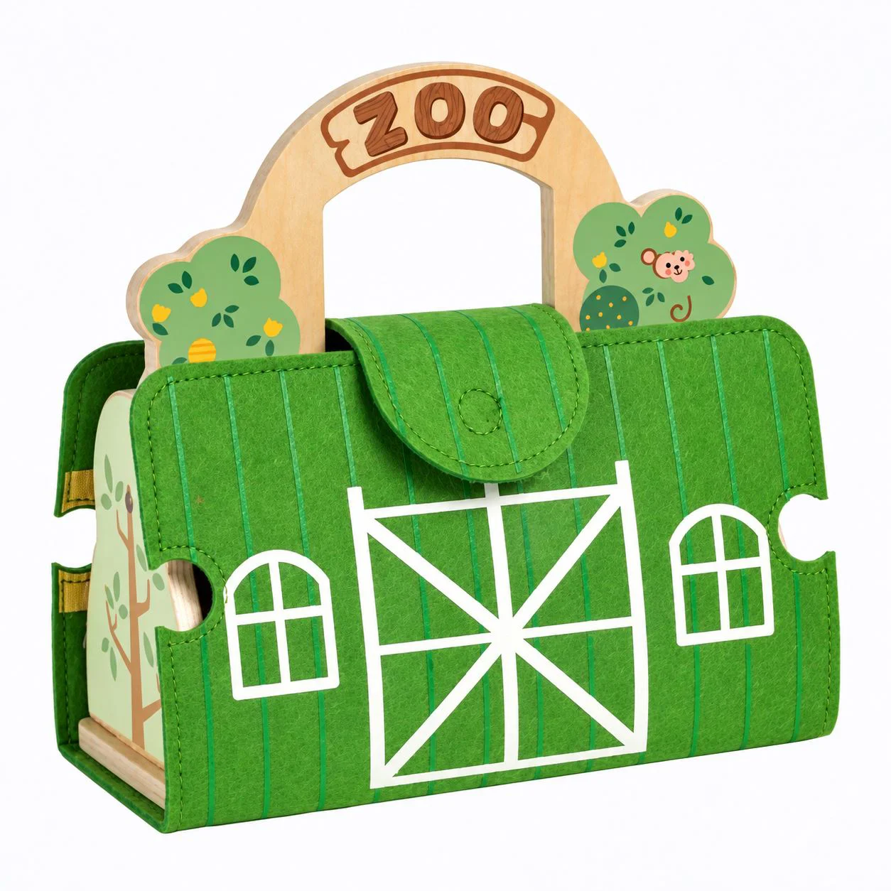 Set de joaca din lemn Tooky Toy Gradina zoologica foto