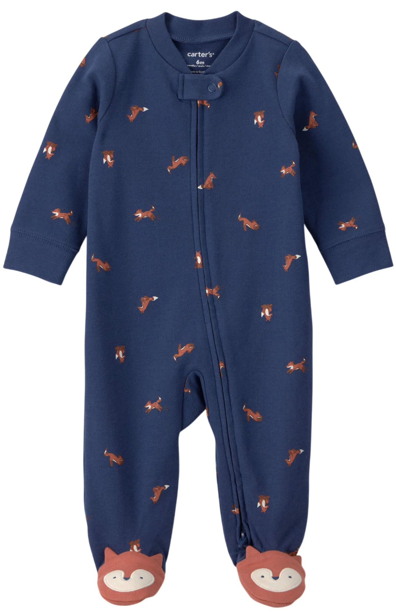 Carter's Pijama cu talpa din bumbac Cutie Fox foto