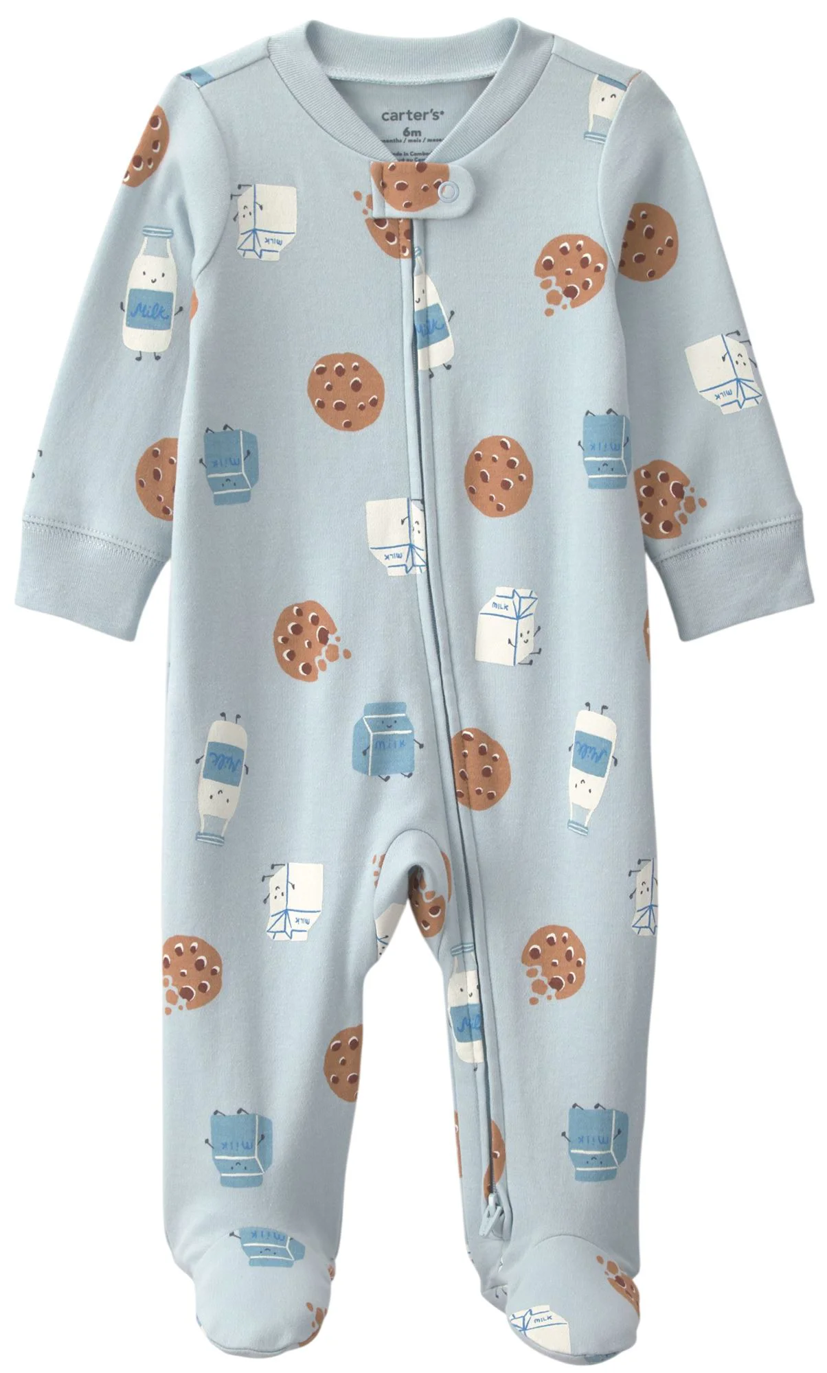 Carter's Pijama cu talpa din bumbac Cookies & Milk foto