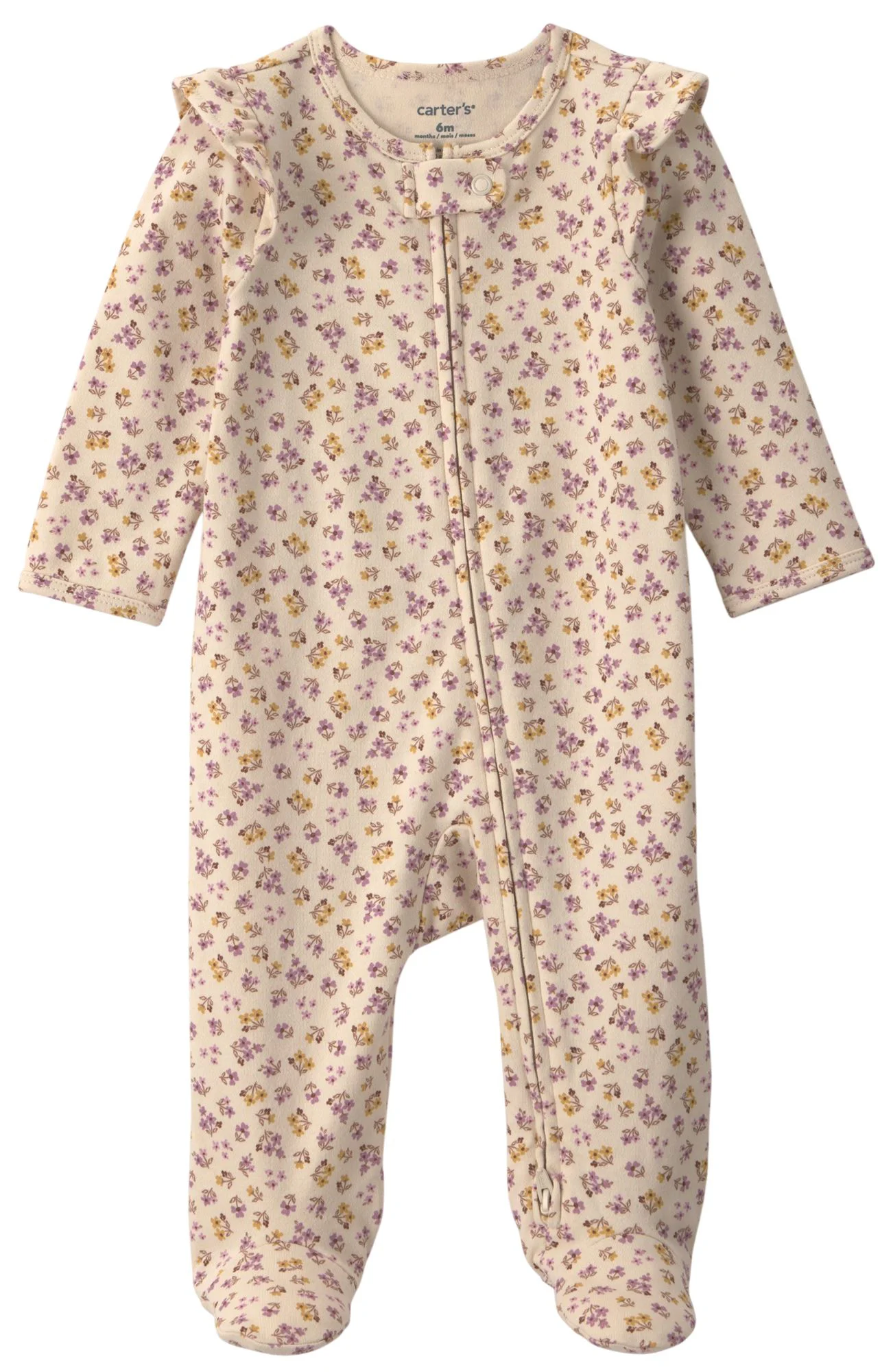 Carter's Pijama cu talpa din bumbac Tiny Flowers foto