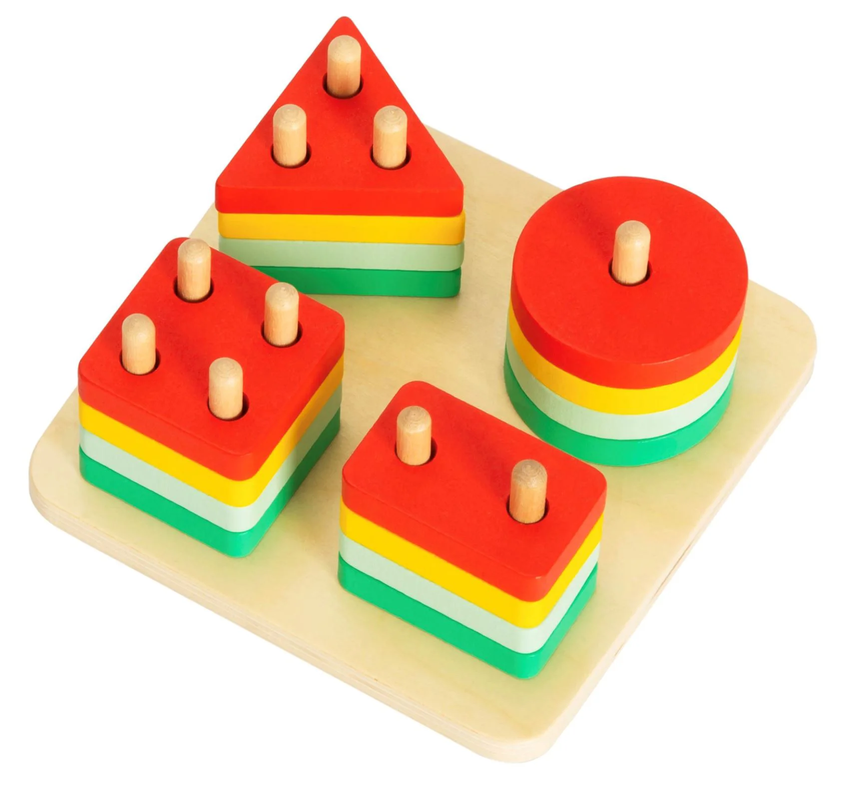 Sorter din lemn Tooky Toy Blocuri geometrice foto