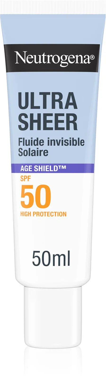 image for Fluid pentru fata Neutrogena Ultra-Sheer Invisible Fluid Sunscreen Age Shield SPF 50, 50 ml foto