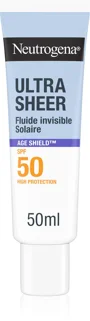 Fluid pentru fata Neutrogena Ultra-Sheer Invisible Fluid Sunscreen Age Shield SPF 50, 50 ml foto