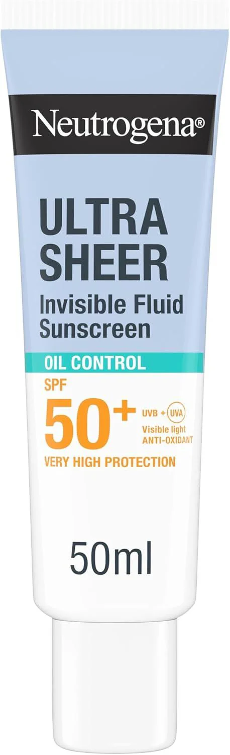 image for Fluid pentru fata Neutrogena Ultra-Sheer Invisible Oil Control SPF50+ Sun Care Fluid, 50 ml foto