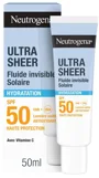 Fluid pentru fata Neutrogena Ultra-Sheer Invisible Sun Moisture Fluid SPF 50, 50 ml foto