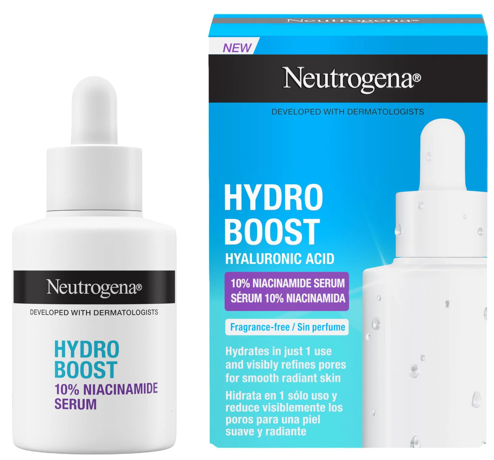 image for Ser pentru fata cu 10% Niacinamide Neutrogena Hydro Boost, 30 ml foto