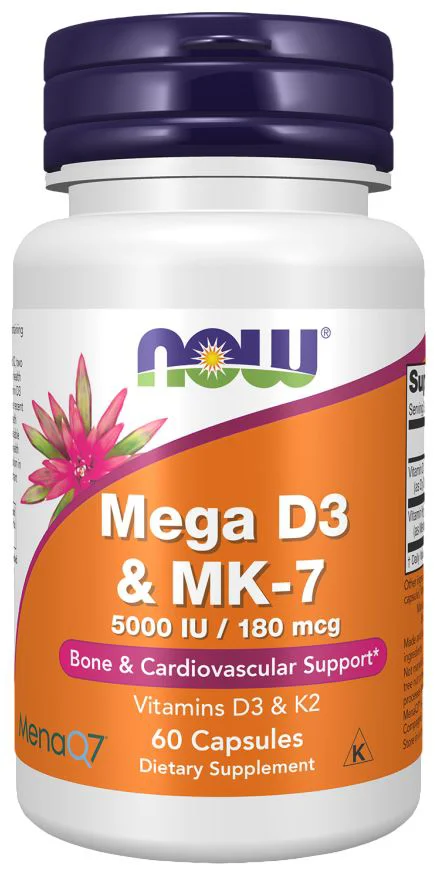 image for Supliment alimentar Now Foods Mega D3 & MK-7, 60 capsule foto