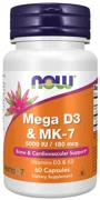 Supliment alimentar Now Foods Mega D3 & MK-7, 60 capsule foto