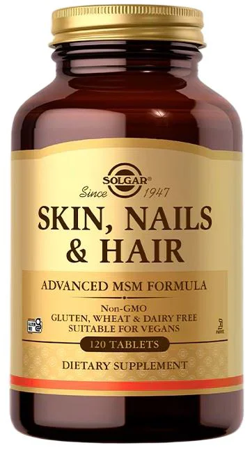 image for Supliment alimentar Solgar Skin, Nails & Hair  Advanced MSM Formula, 120 comprimate foto