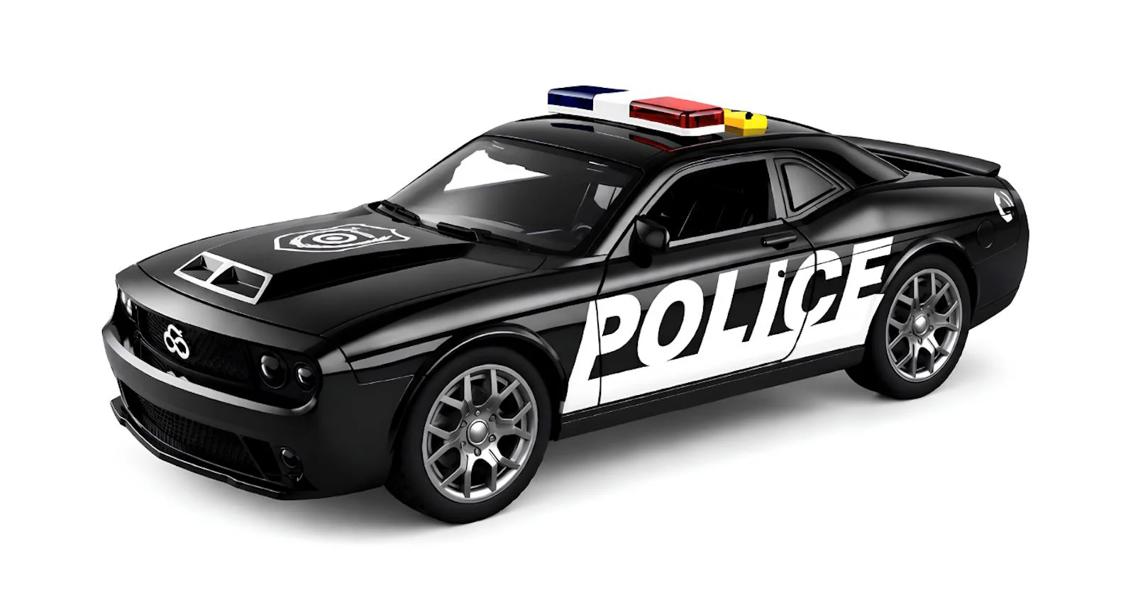 Masina de politie Wenyi cu lumini si sunete 1:18 foto