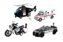 Set de vehicule de politie Wenyi cu inertie, sunete si lumini 1:20 foto