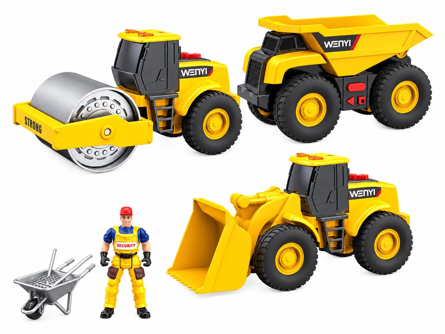 Utilaje de constructii Wenyi cu frictiune, lumini si sunete 1:32 foto