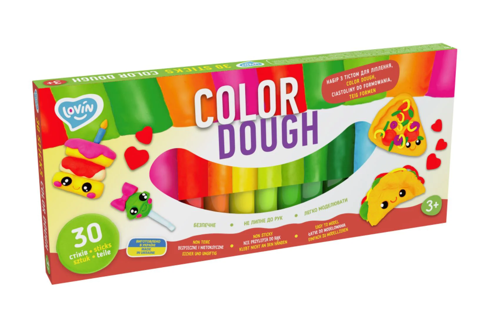 image for Aluat pentru modelare Okto Play Dough, 30 culori x 15 g foto