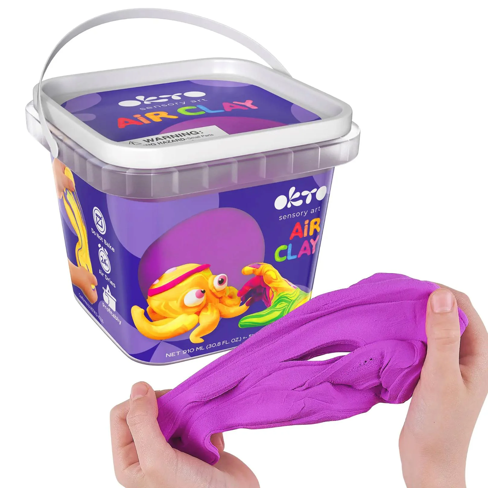 image for Plastilina aerata Okto Air Clay Mov, 270 g foto